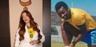 Jaquelline Grohalski desembarca nos Estados Unidos para copa do mundo com mala utilizada pelo rei Pelé